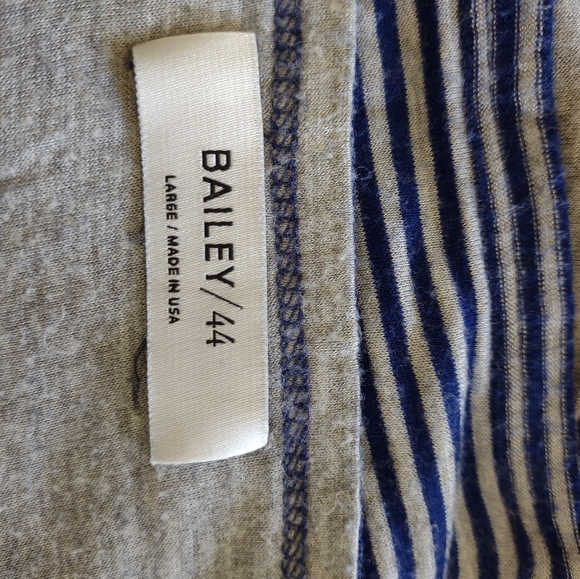 Bailey/44 Blue Gray Striped Could Shoulder Women's Dress. Size L - Picture 8 of 11